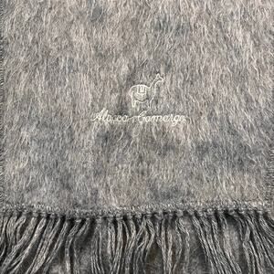 ALPACA CAMARGO Alpaca Blend Scarf Gray Fringed Unisex Men’s Womens Soft Winter